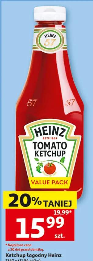 Ketchup łagodny Heinz Value Pack