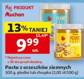Pasta z orzeszków ziemnych chrupka Auchan