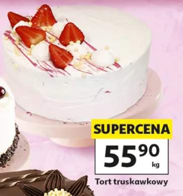 Tort truskawkowy Auchan