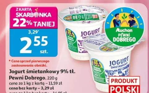 Jogurt śmietankowy 9% tł. Pewni Dobrego