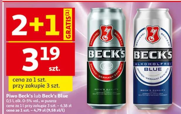 Piwo Beck's Blue bezalkoholowe