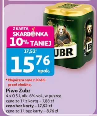 Piwo Żubr w puszce