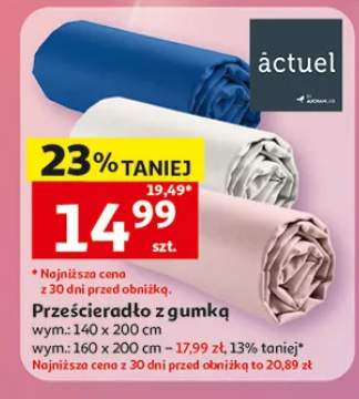 Prześcieradło z gumką actuel 160x200cm
