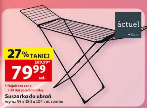 Suszarka do ubrań actuel 55x180x104cm czarna