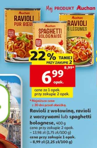 Ravioli z wołowiną Auchan