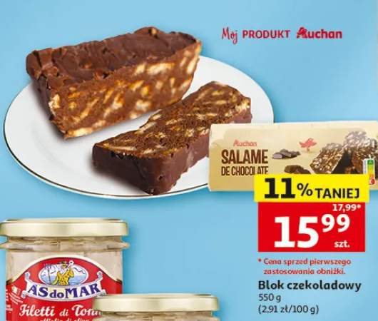 Blok czekoladowy Auchan Salame de Chocolate