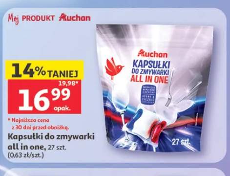 Kapsułki do zmywarki all in one Auchan