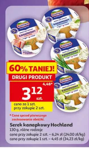 Serek kanapkowy z szynką Hochland