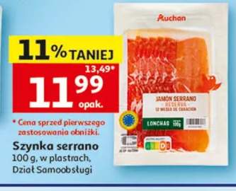 Szynka serrano Auchan w plastrach