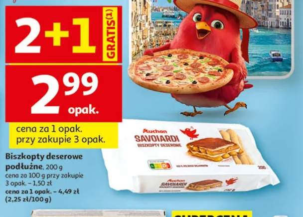 Biszkopty deserowe podłużne Savoiardi Auchan