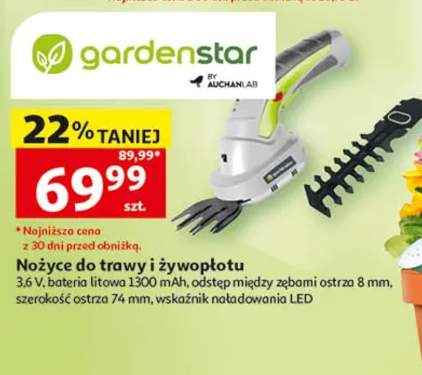 Nożyce do trawy i żywopłotu Gardenstar 3,6V