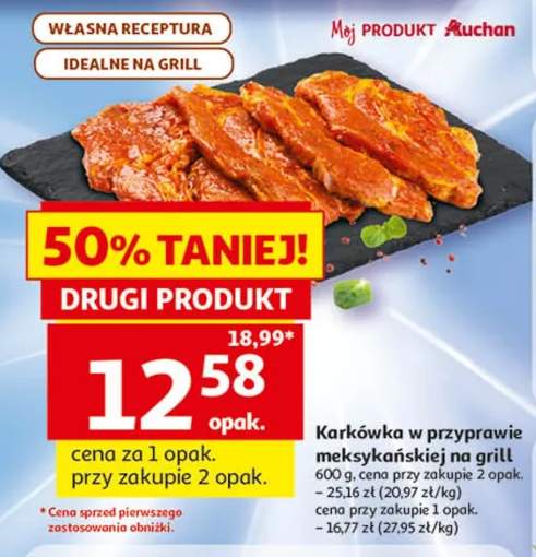 Karkówka w przyprawie meksykańskiej na grill Auchan
