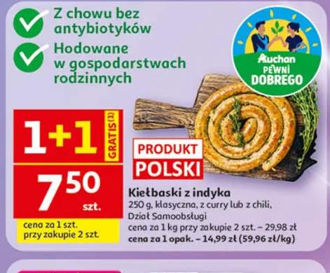 Kiełbaski z indyka klasyczna