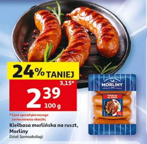 Kiełbasa morlińska na ruszt Morliny
