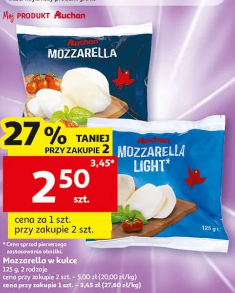 Mozzarella w kulce Auchan