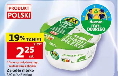 Zsiadłe mleko Auchan Pewni Dobrego