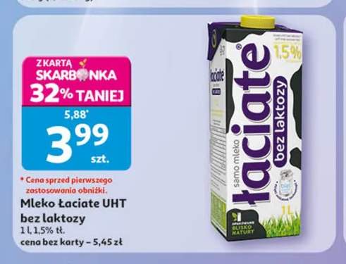 Mleko Łaciate UHT bez laktozy 1,5%