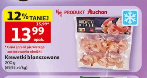 Krewetki blanszowane białe Auchan