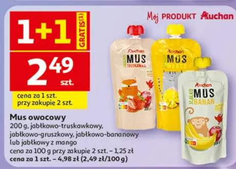 Mus owocowy jabłkowo-truskawkowy