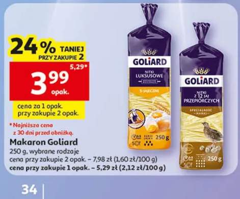 Makaron Goliard Nitki z 12 jaj przepiórczych