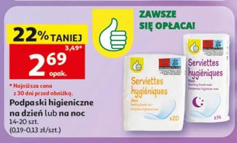 Podpaski higieniczne na noc