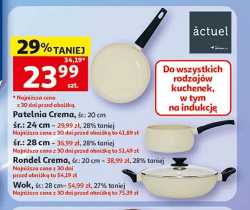 Patelnia actuel Crema śr. 20cm