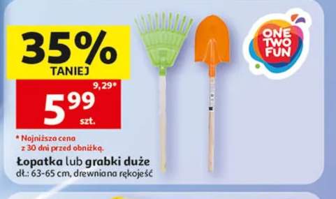 Łopatka duża dł.: 63-65cm drewniana rękojeść ONE TWO FUN