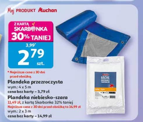 Plandeka niebiesko-szara 2x3m Auchan