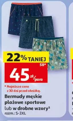 Bermudy męskie plażowe w drobne wzory Inextenso