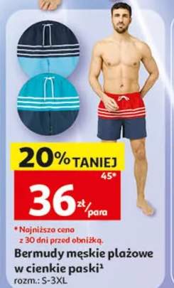 Bermudy męskie plażowe w cienkie paski Inextenso