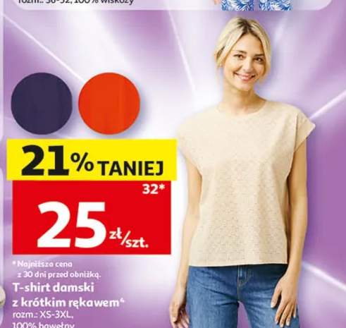 T-shirt damski z krótkim rękawem