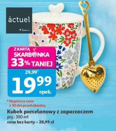 Kubek porcelanowy z zaparzaczem 350ml