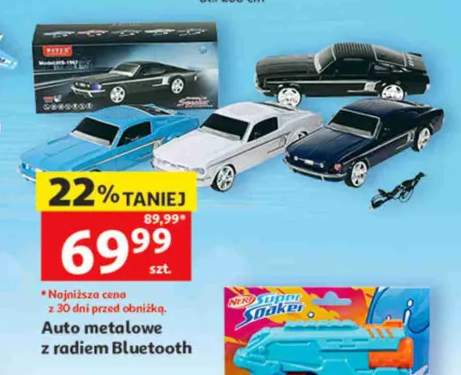 Auto metalowe z radiem Bluetooth