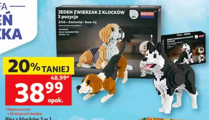 Pies z klocków 3 w 1
