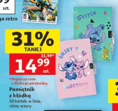 Pamiętnik z kłódką 50 kartek w linie