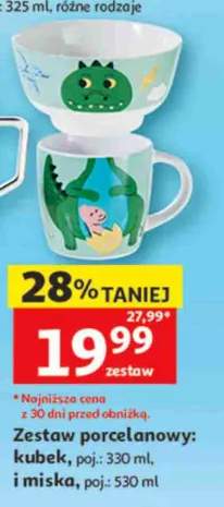 Zestaw porcelanowy: kubek 330ml i miska 530ml