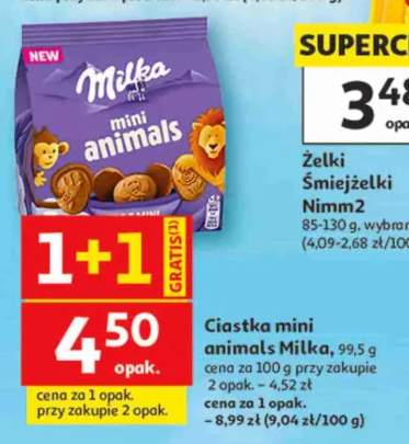 Ciastka mini animals Milka