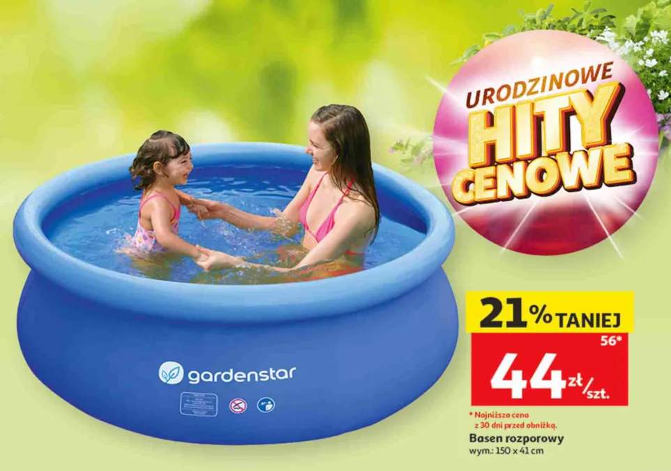 Basen rozporowy gardenstar wym.: 150x41cm