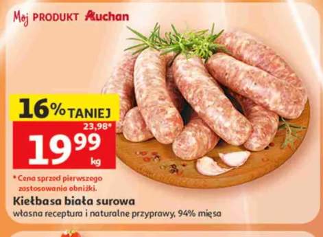 Kiełbasa biała surowa Auchan