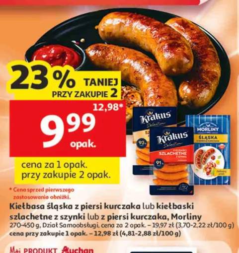Kiełbasa śląska z piersi kurczaka Morliny