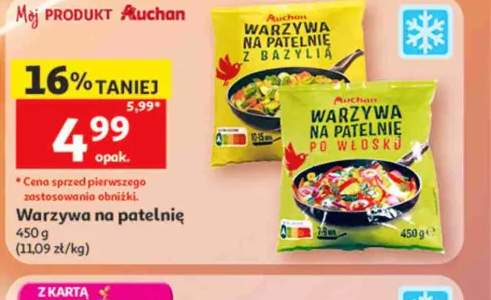 Warzywa na patelnię z bazylią Auchan