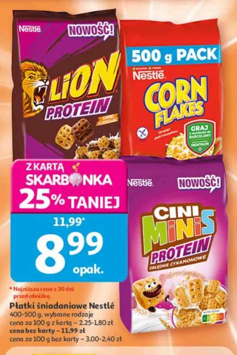 Płatki śniadaniowe Nestlé Lion Protein