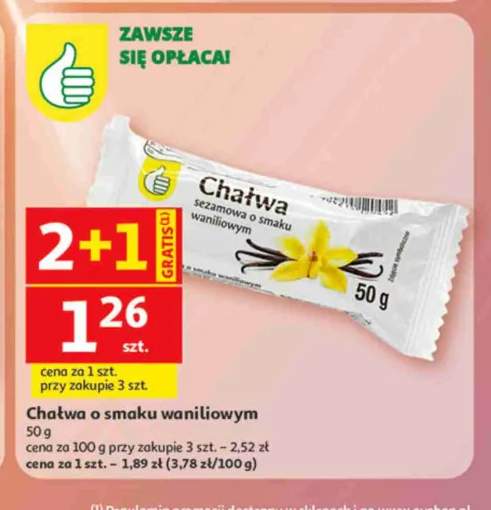 Chałwa sezamowa o smaku waniliowym