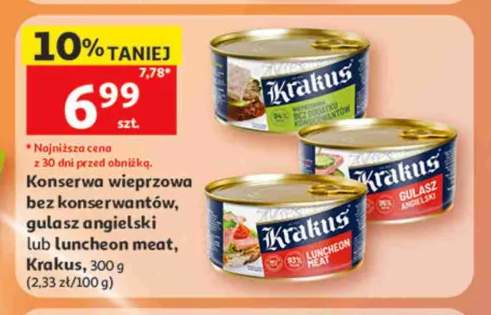 Konserwa wieprzowa bez konserwantów Krakus