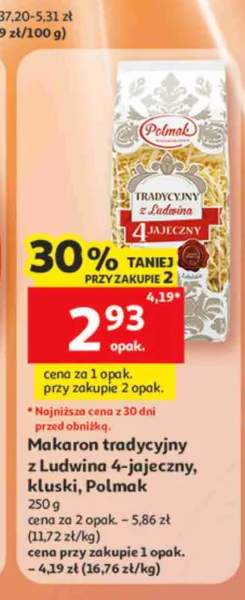 Makaron tradycyjny z Ludwina 4-jajeczny kluski Polmak