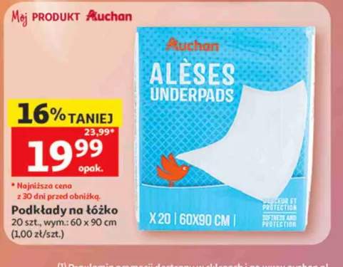 Podkłady na łóżko Auchan 60x90cm