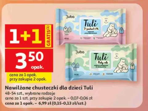 Nawilżane chusteczki dla dzieci Tuli