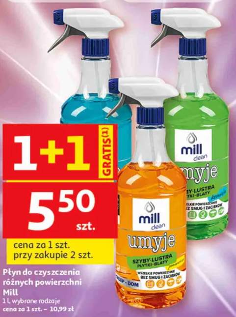 Płyn do czyszczenia różnych powierzchni Mill