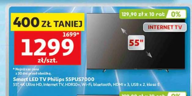 Smart LED TV Philips 55PUS7000 55"
