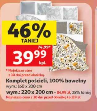 Komplet pościeli 100% bawełny wym. 160x200cm